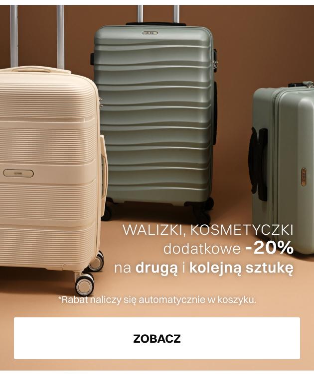 Walizki, kosmetyczki DODATKOWE -20% na DRUGĄ i każdą kolejną