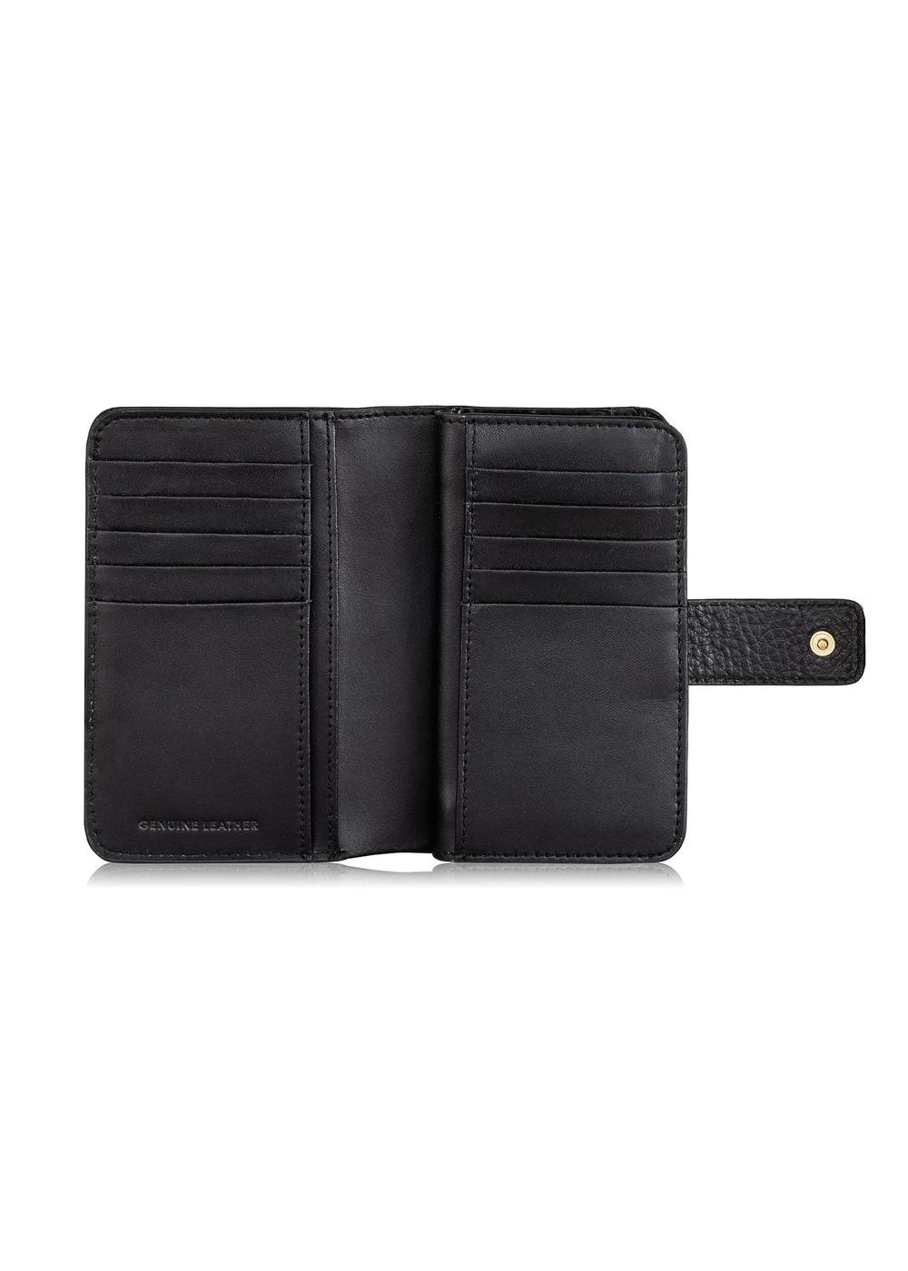 Skórzany czarny portfel damski PORES-0896-99(W24)