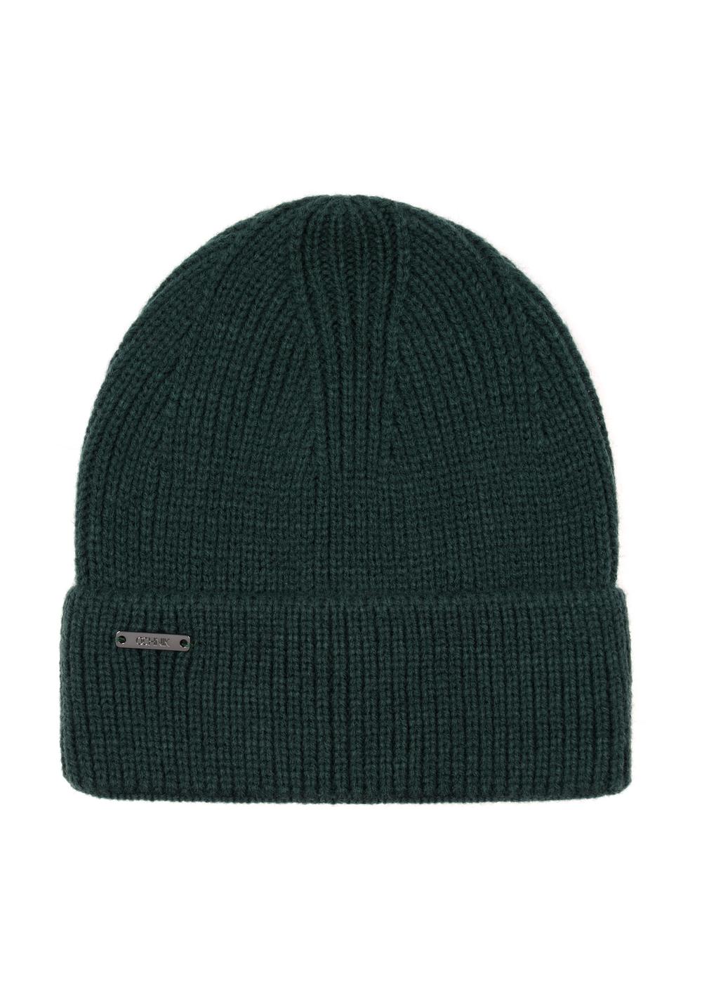 Zielona czapka zimowa damska CZADT-0162-54(Z23)