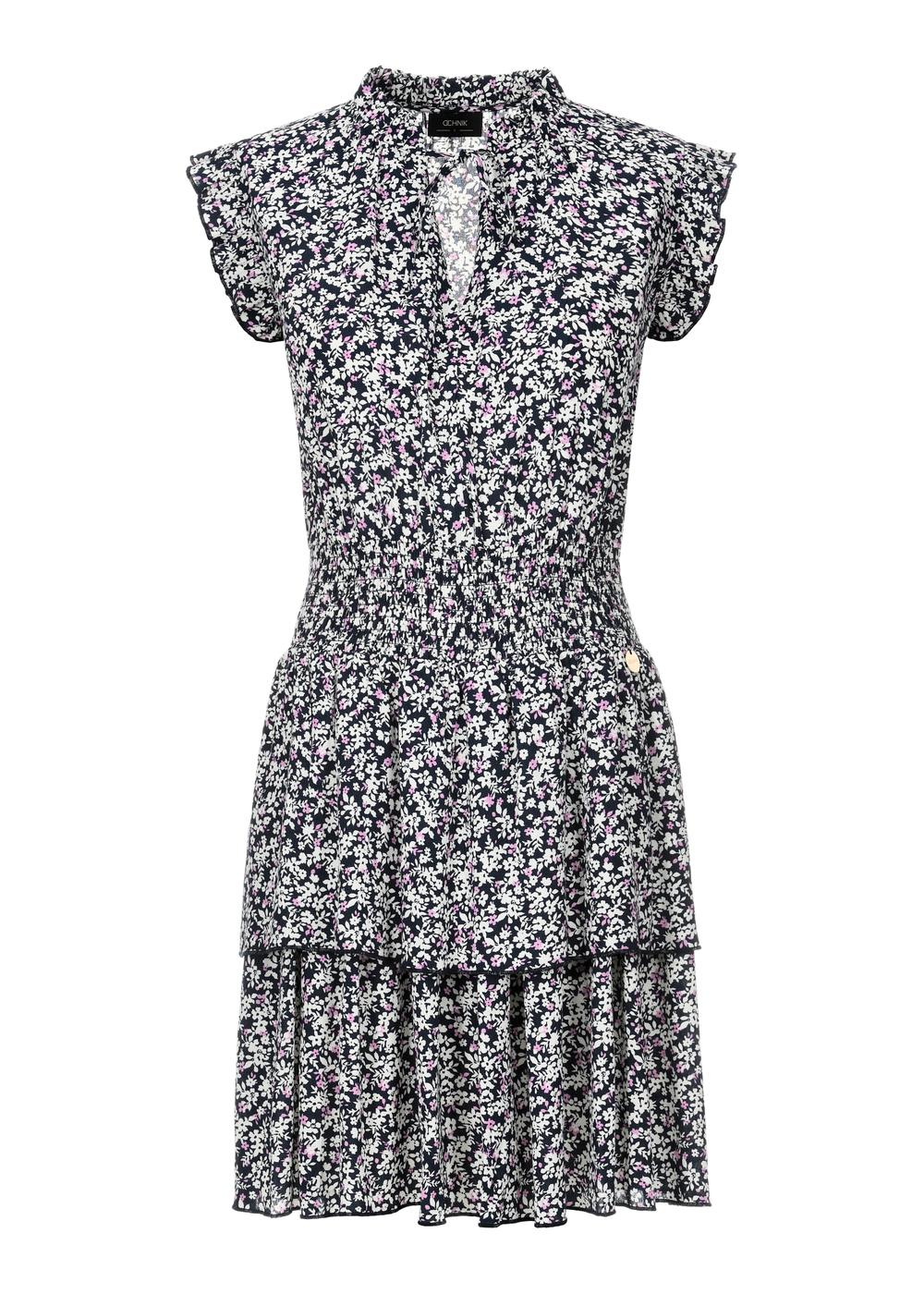 Krótka sukienka letnia w kwiaty SUKDT-0194-69(W24)