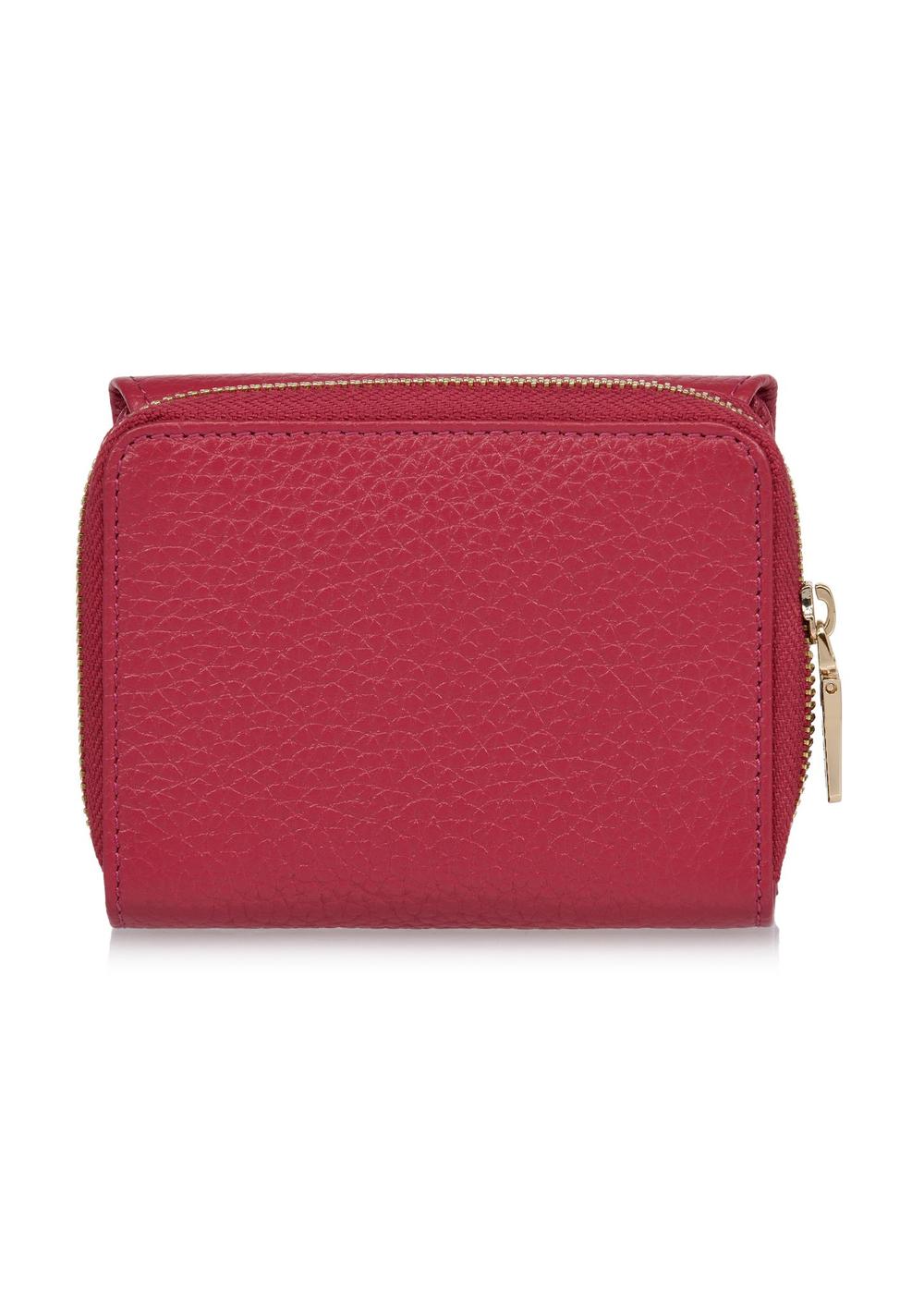 Różowy skórzany portfel damski z ochroną RFID PORES-0817RFID-34(W24)
