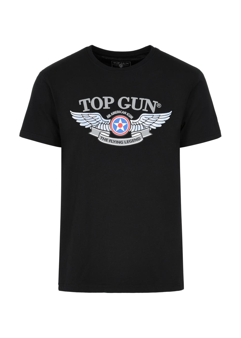 Czarny T-shirt męski TOP GUN TSHMT-0098-99(W24)