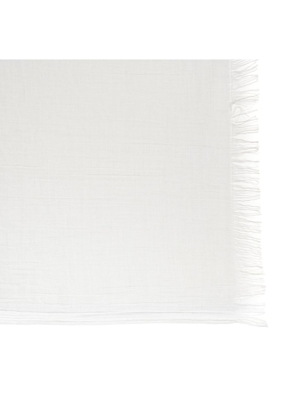 Biały duży szalik damski SZADT-0171-11(W24)