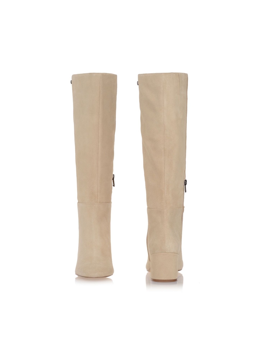 Beżowe zamszowe kozaki damskie BUTYD-1019-81(Z23) | OCHNIK