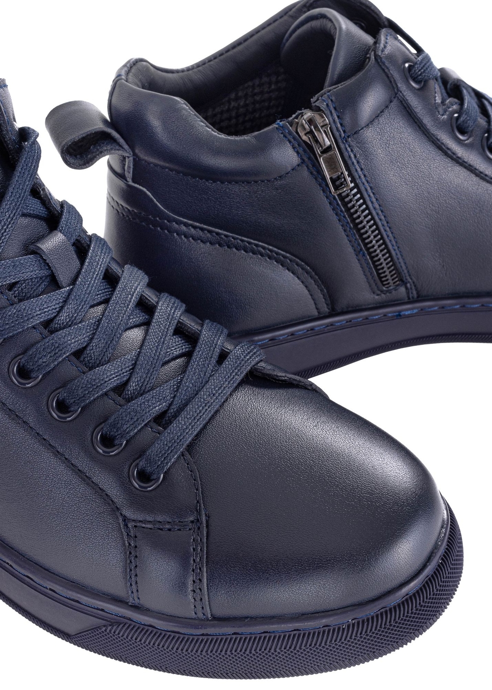 【tchami】 Granatowe skórzane trampki męskie BUTYM-0466-69(Z24) | OCHNIK