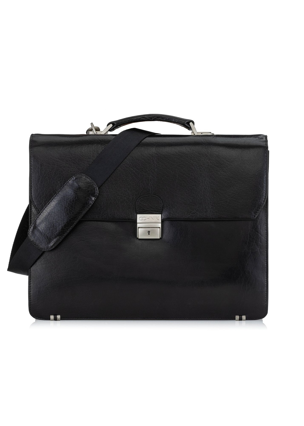 Czarna skórzana teczka na dokumenty VB-202A-99(KS) | OCHNIK