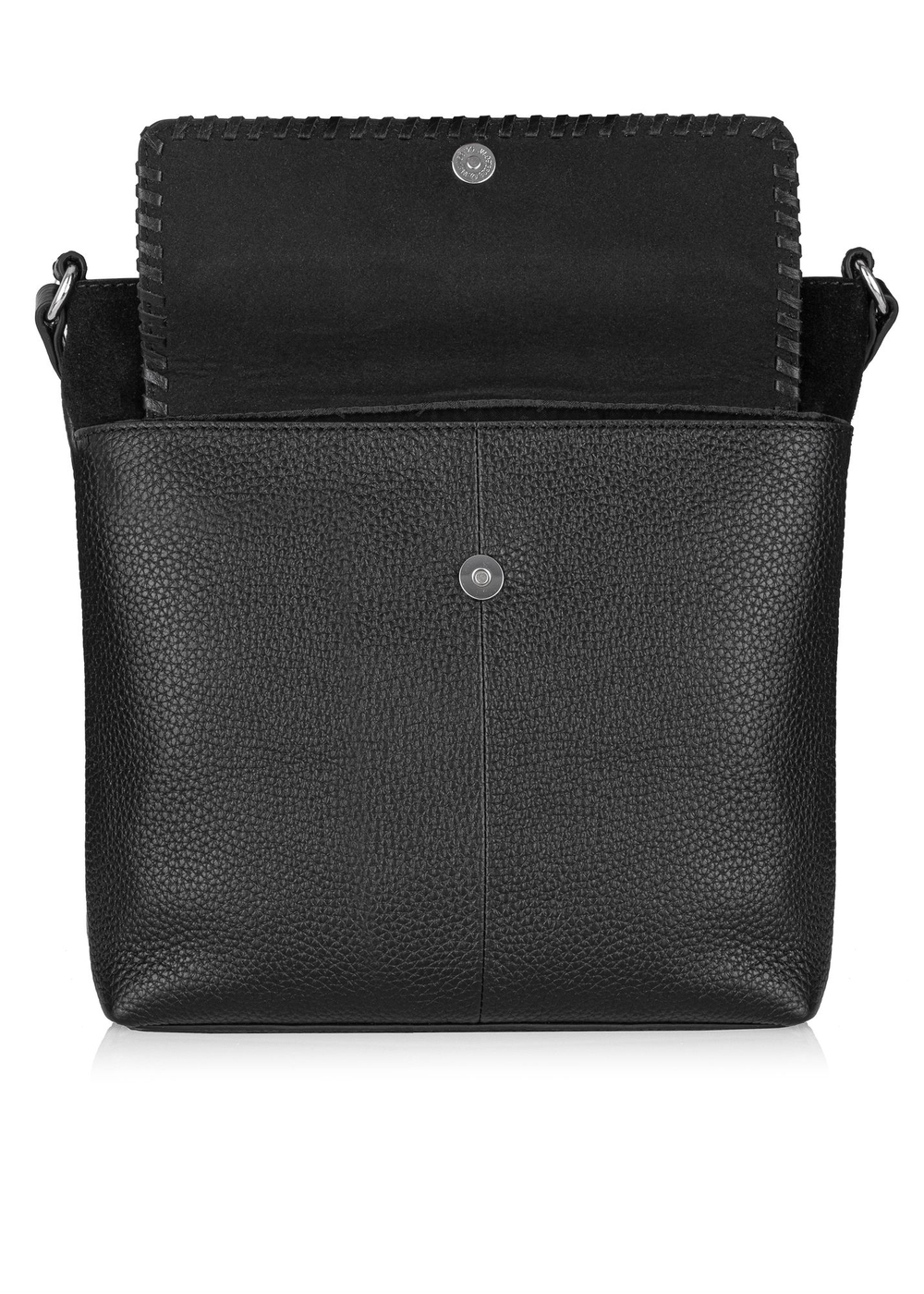 Czarna skórzana torebka damska TORES-1031-99(Z24) | OCHNIK