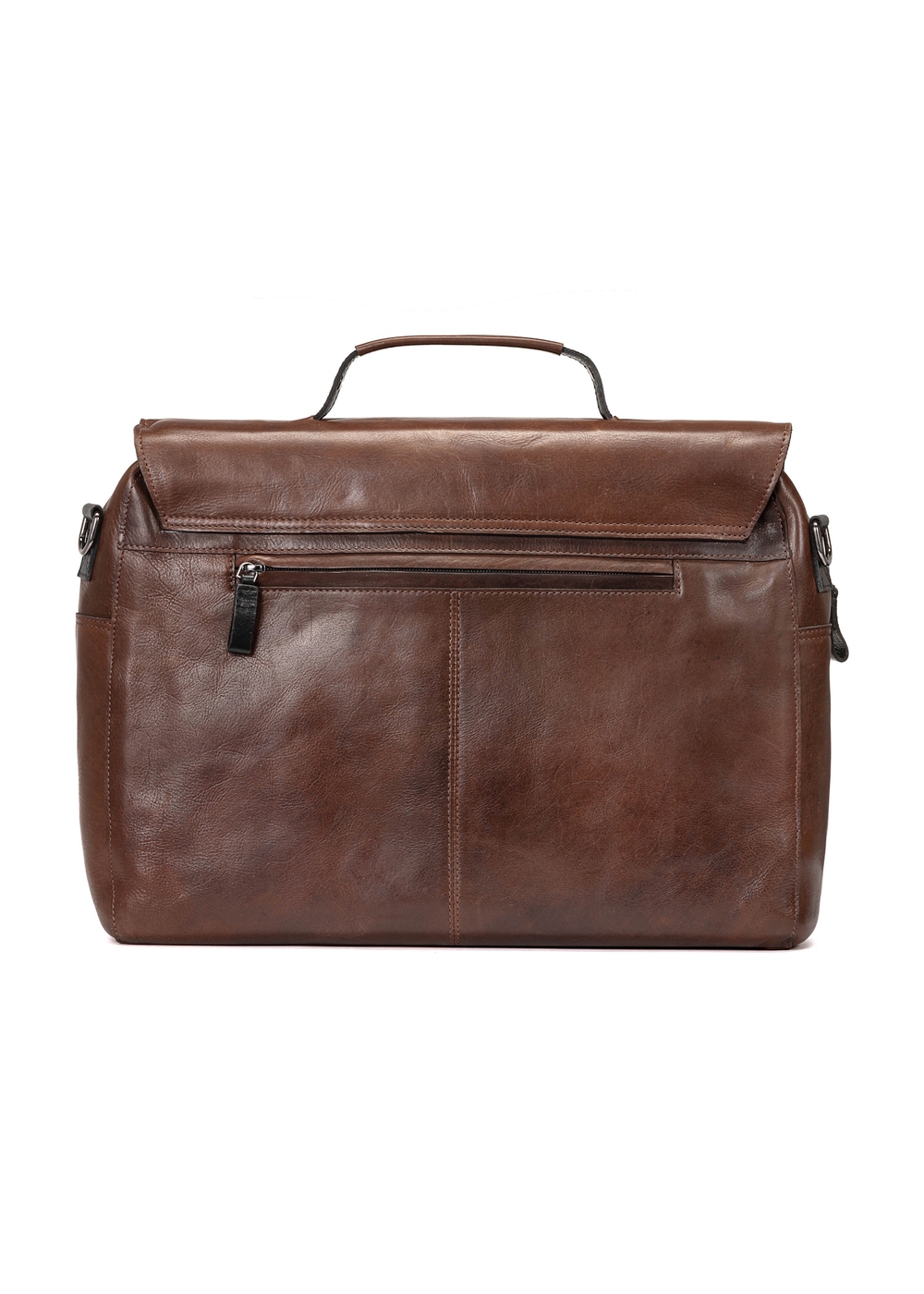 『TEN WOLF RAYON SS BROWN S』 Brązowa skórzana teczka męska TORMS-0102C-79(W25) | OCHNIK