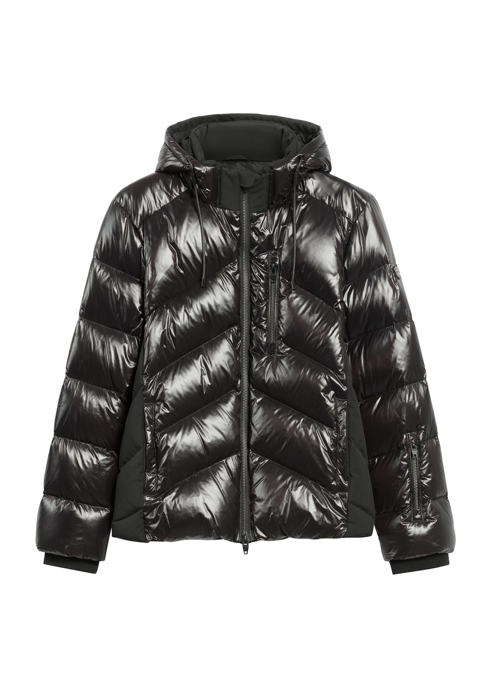 Czarna kurtka męska z naturalnym ociepleniem KURMT-0393-99(Z25