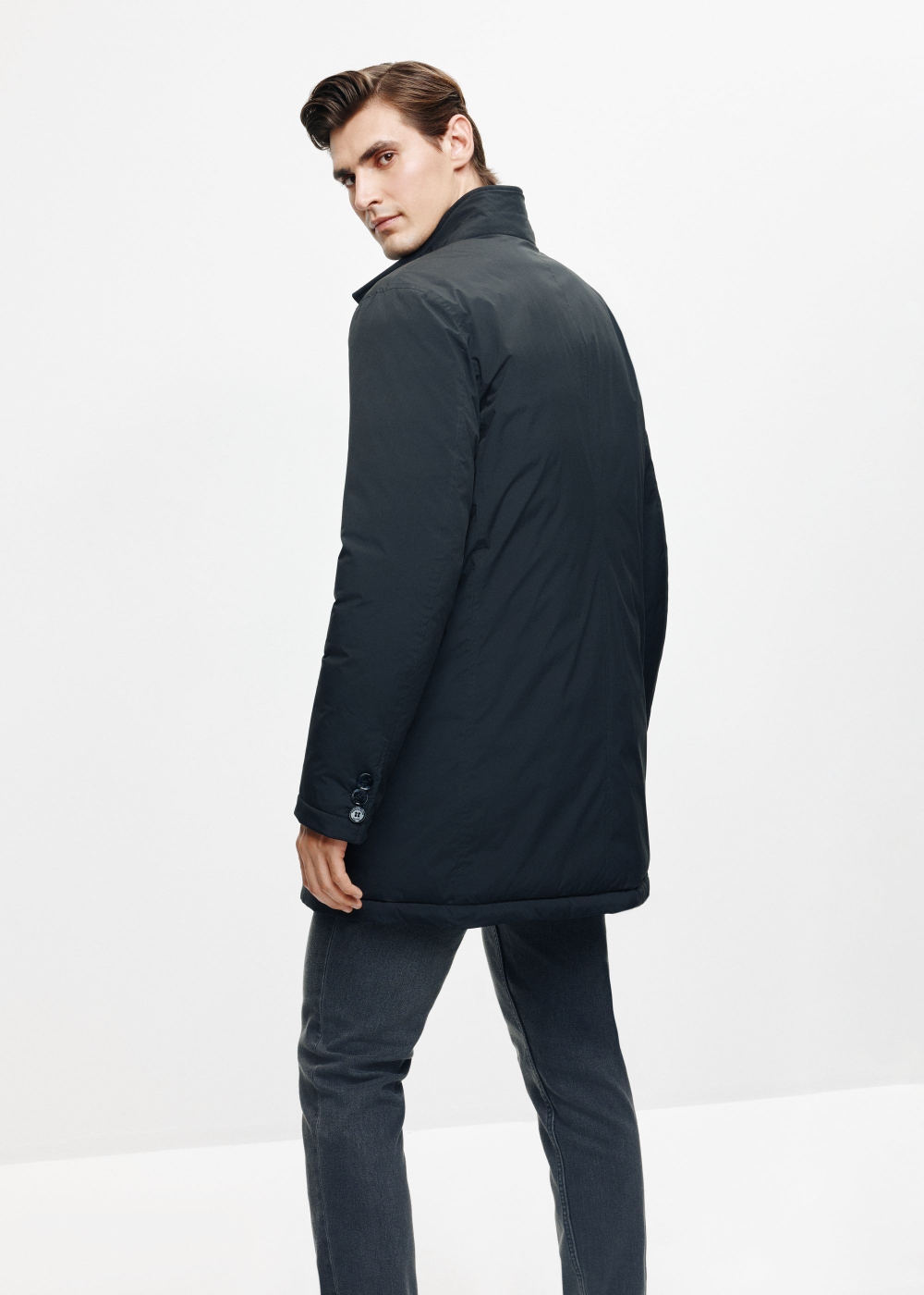 Czarna kurtka zimowa męska KURMT-0336-99(Z24) | OCHNIK