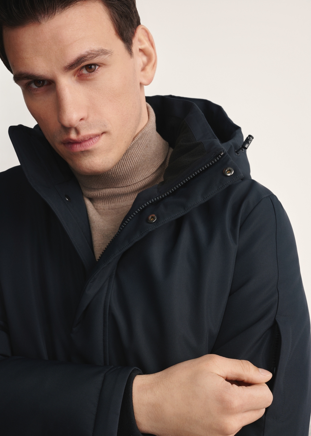 Czarna kurtka męska zimowa KURMT-0391-99(Z25) | OCHNIK