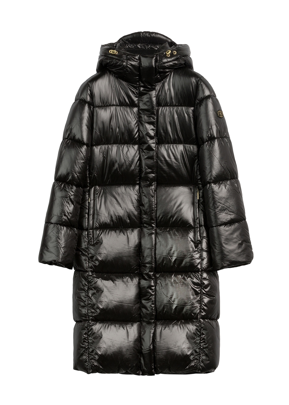 Czarna długa zimowa kurtka damska KURDT-0531A-99(Z25) | OCHNIK