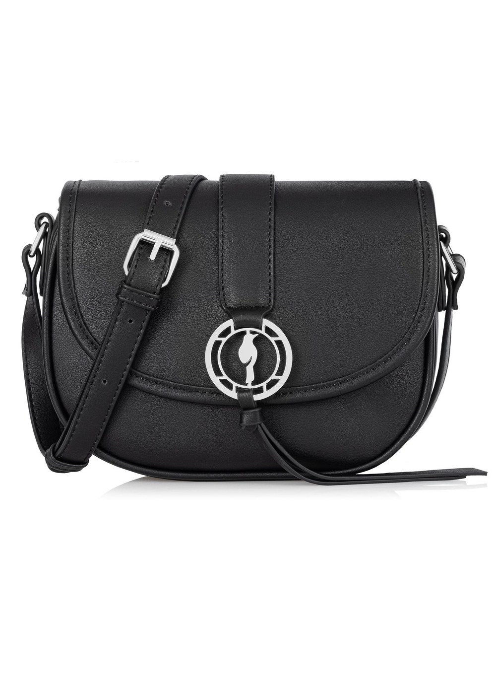 Czarna torebka damska z imitacji skóry TOREC-0756B-99(W25) | OCHNIK