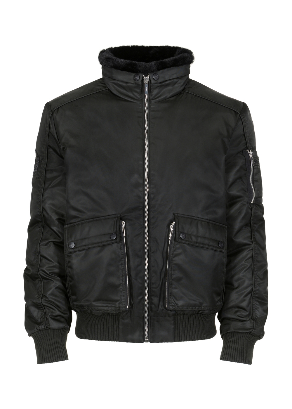 Ciemnozielona ocieplana pilotka męska KURMT-0282-54(Z23) | OCHNIK