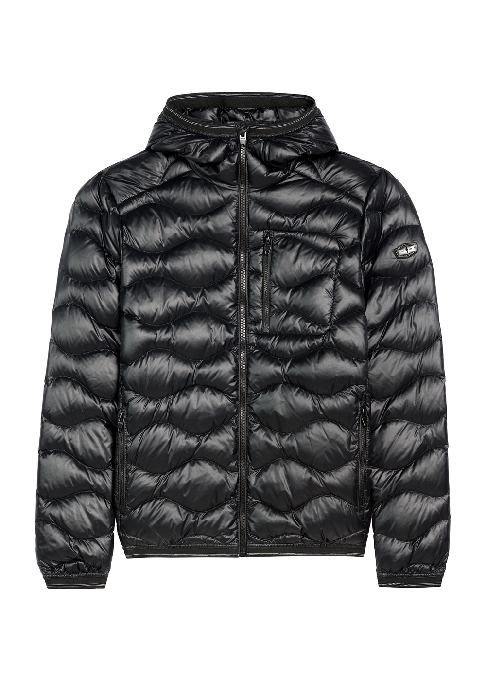 Czarna pikowana kurtka męska KURMT-0400-99(Z25) | OCHNIK