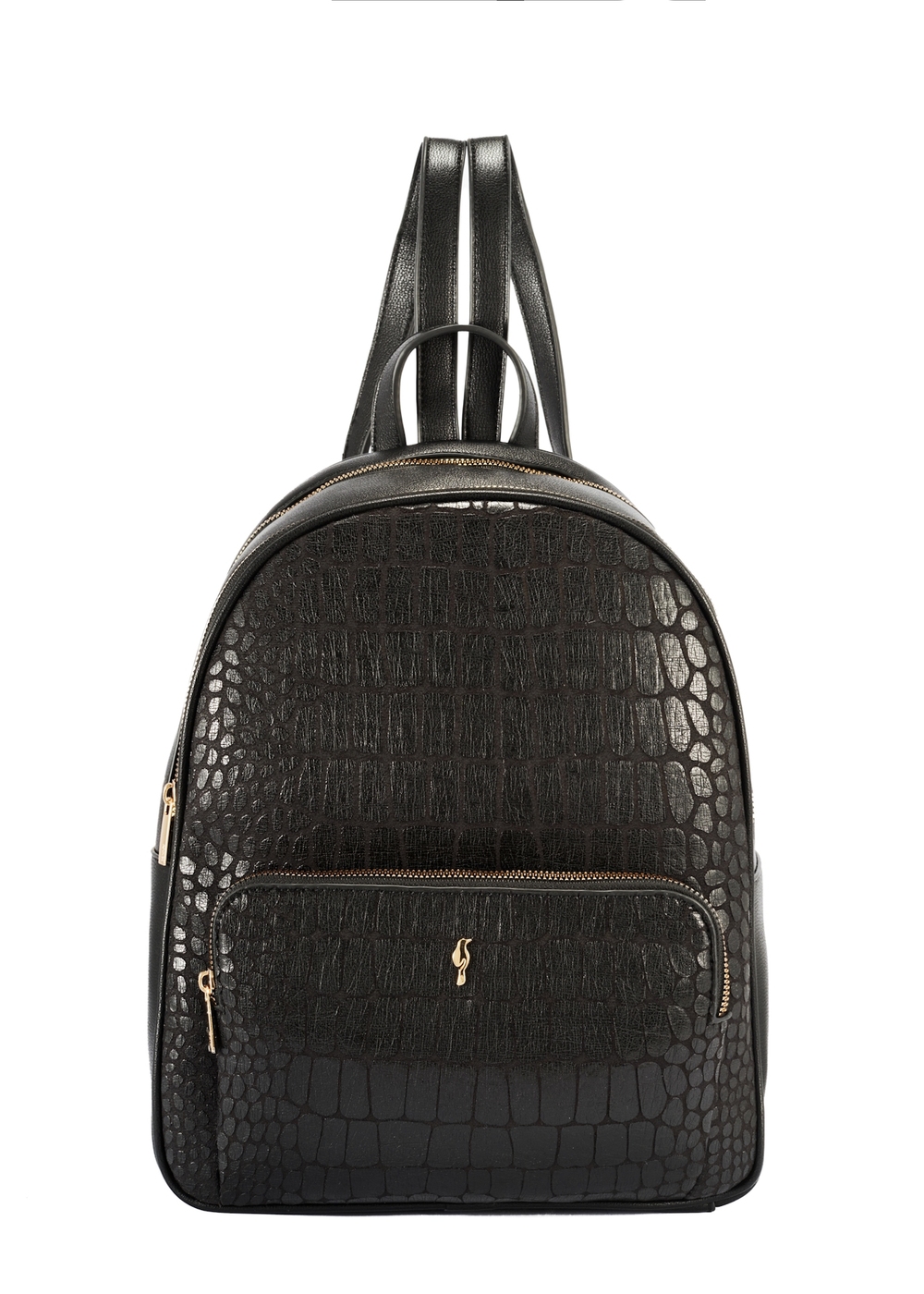 TaNa Czarny plecak damski w stylu croco TOREC-0725A-97(Z25) | OCHNIK