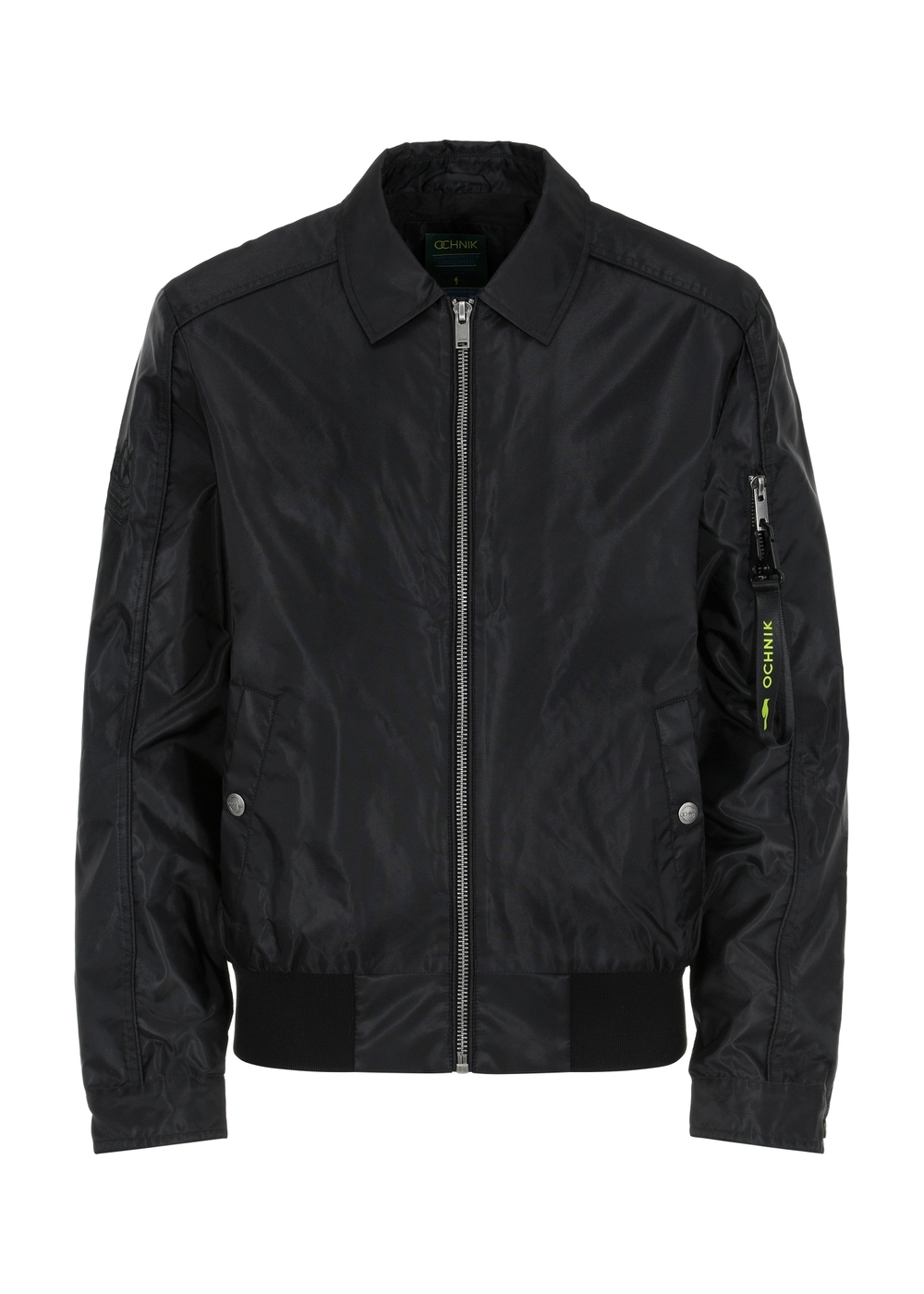 Męska kurtka przejściowa z kołnierzykiem KURMT-0324-99(W24) | OCHNIK