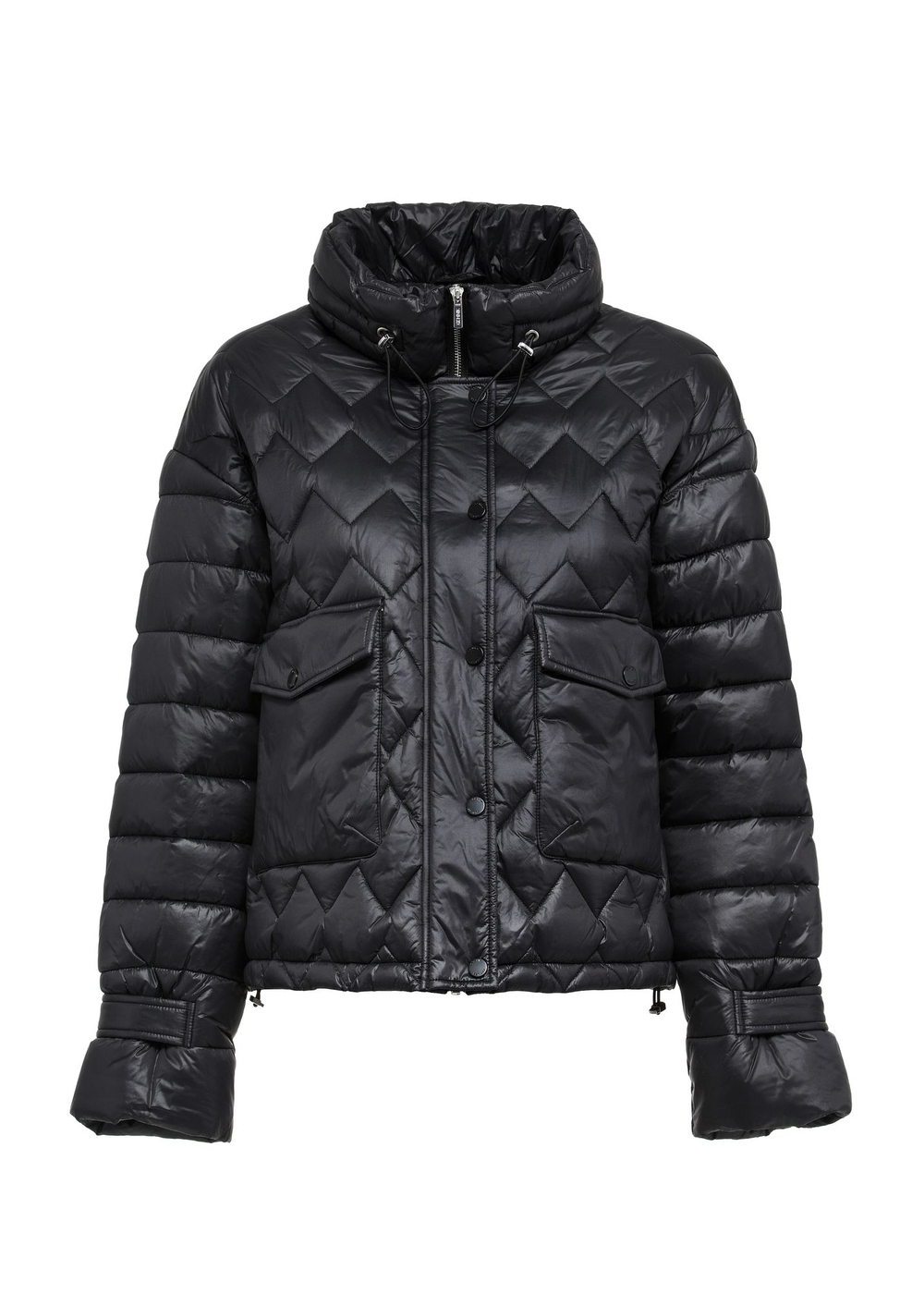 葉 OkotO Pikowana czarna ocieplana kurtka damska KURDT-0537-99(Z24