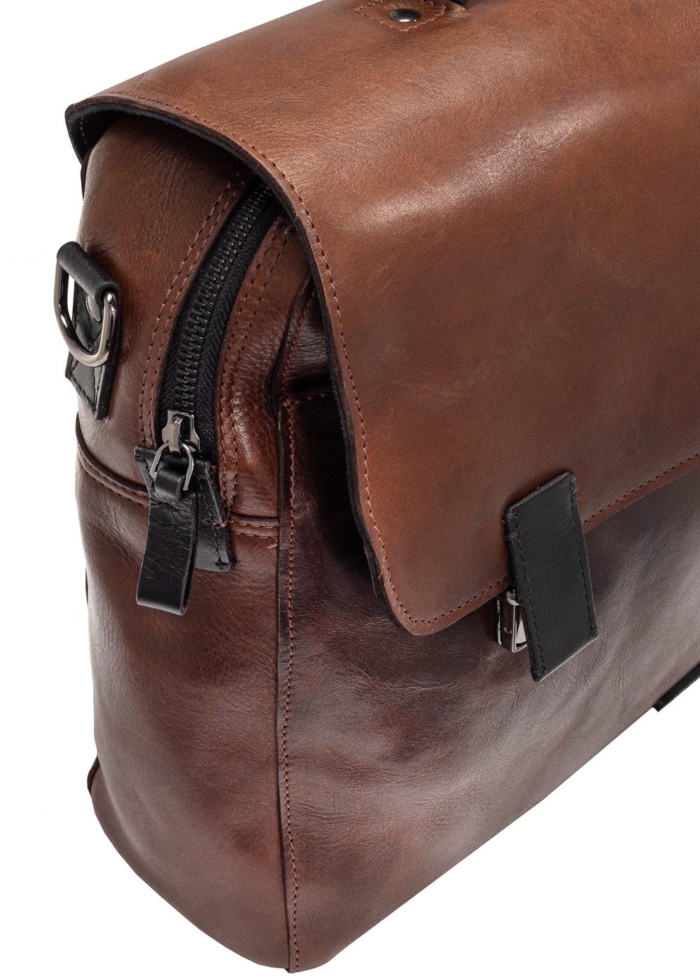 Brązowa skórzana teczka męska TORMS-0102C-79(W25) | OCHNIK