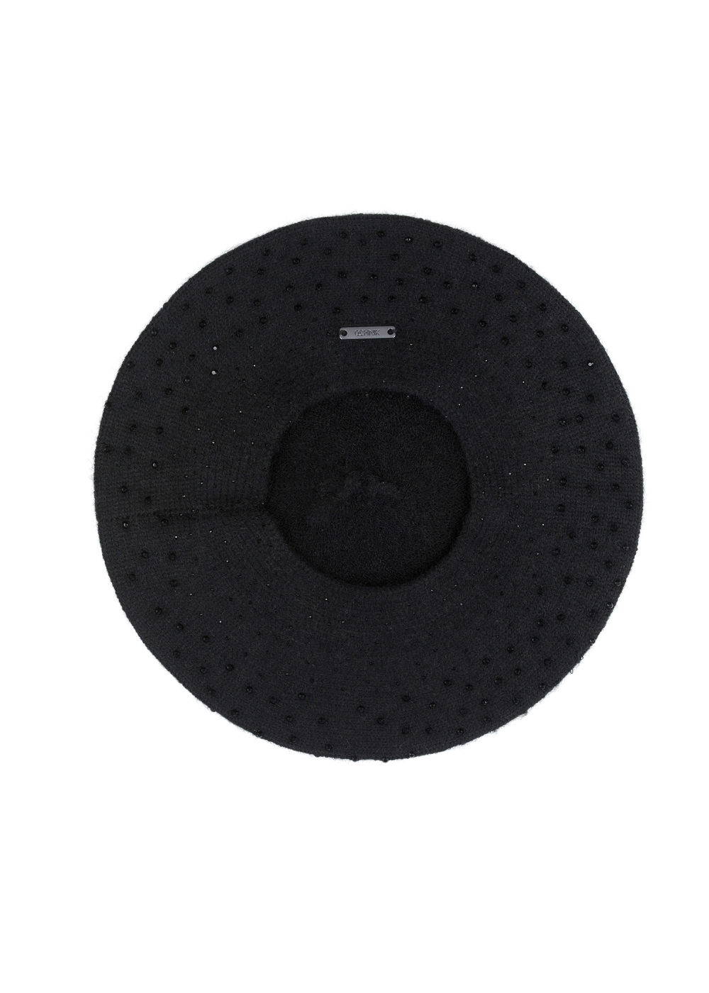 Czarny beret zimowy damski CZADT-0167-99(Z23) | OCHNIK