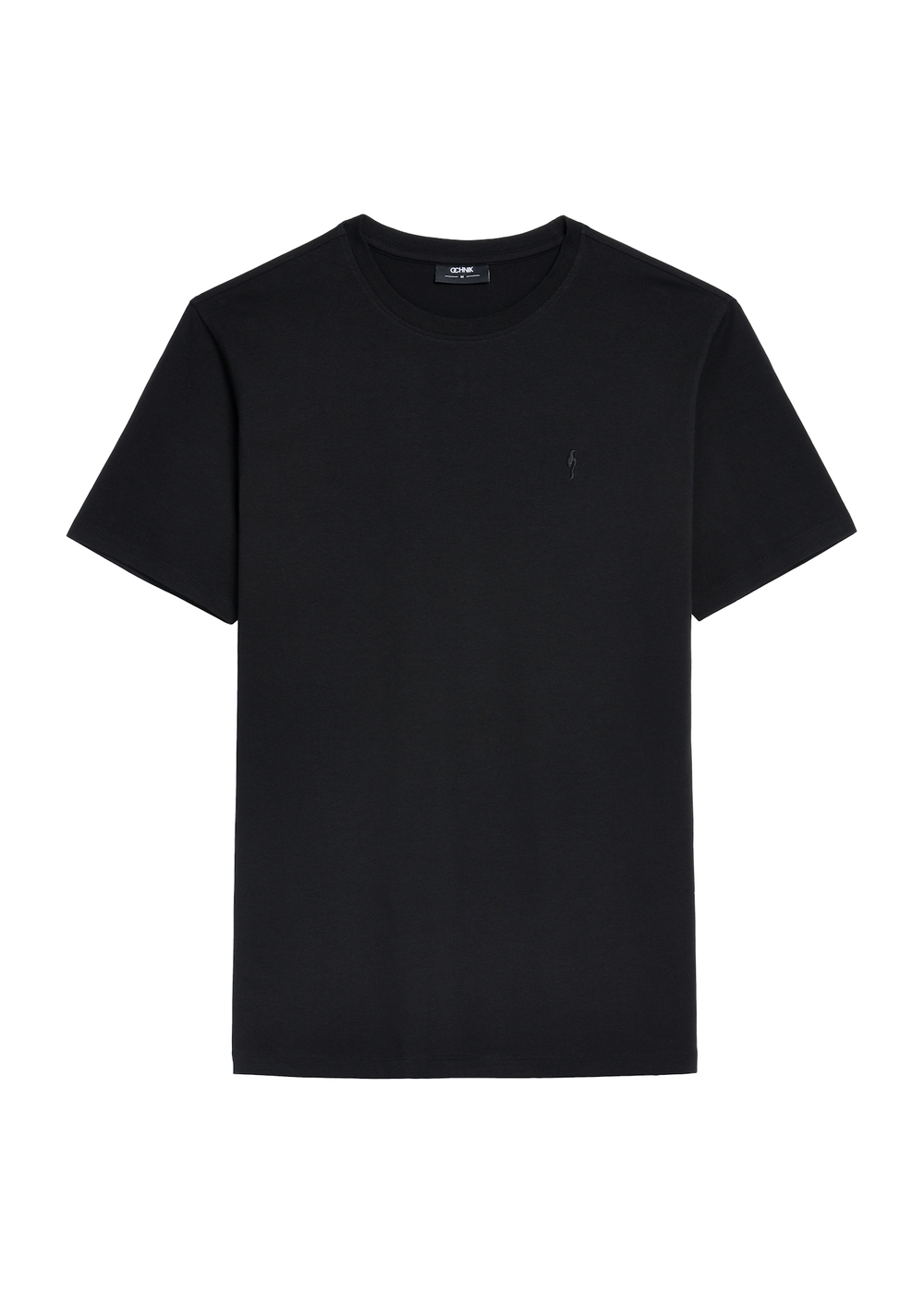 Czarny bawełniany T-shirt męski TSHMT-0120-99(W25) | OCHNIK