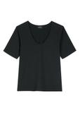 Czarny bawełniany T-shirt damski TSHDT-0151-99(W26)