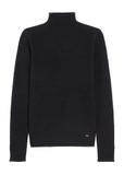 Czarny sweter damski z domieszką wełny SWEDT-0241-99(Z25)