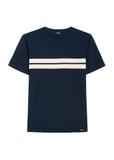 Granatowy bawełniany t-shirt męski TSHMT-0129-68(Z25)