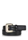 Black leather women's belt PASDS-0316-98(Z24)