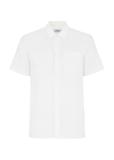 Kremowa koszula z krótkim rękawem męska KOSMT-0327-12(W24)