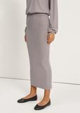 Szara prążkowana spódnica maxi SPCDT-0075-66(W23)
