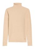 Beżowy sweter damski z domieszką wełny SWEDT-0241-80(Z25)