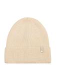 Beżowa czapka damska z wełną merino CZADT-0178A-1B(Z26)