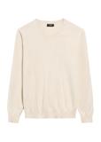 Beżowy sweter męski z logo SWEMT-0159A-80(Z25)