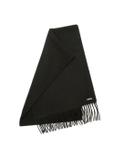 Men's black wool scarf SZAMT-0034-99(Z24)