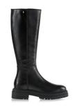 Black leather women's boots on the platform BUTYD-1102-99(Z24)