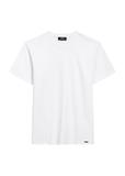 Biały T-shirt męski z bawełny merceryzowanej TSHMT-0135-11(Z25)