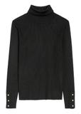 Czarny sweter damski z golfem SWEDT-0209-99(Z25)