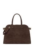 Ciemnobrązowa skórzana torebka damska typu shopper TORES-1412-1H(Z26)