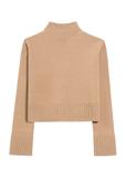 Camelowy sweter damski z wełny SWEDT-0244-24(Z25)