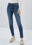 Granatowe spodnie jeansowe damskie JEADT-0010-69(Z23)