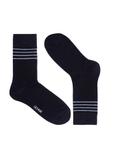 Long navy blue men's socks SKAMT-0177-69(Z24)