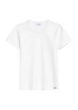 Biały bawełniany t-shirt damski TSHDT-0144-11(Z25)