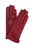 Skórzane czerwone rękawiczki damskie REKDS-0001-41(Z23)