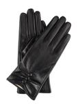 Czarne skórzane rękawiczki damskie REKDS-0032-99(Z23)