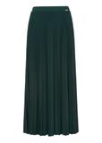 Dark green women's pleated skirt SPCDT-0096-54(Z24)