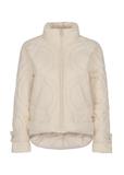 Beige women's hoodless jacket KURDT-0488-81(Z23)