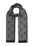 Dwustronny szary szalik damski SZADT-0158-95(Z25)