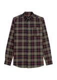 Koszula męska w kratę w kolorze khaki KOSMT-0344-55(Z25)