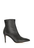 Black leather ankle boots with high heel BUTYD-1122-99(Z24)